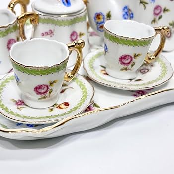 Amazon.co.jp: レア！KOBE ALPHALPHA ミニチュア ティーセット